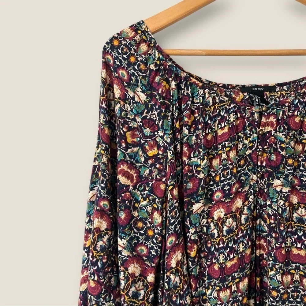 Forever 21 Multicolor Patterned Blouse - Picture 3 of 9